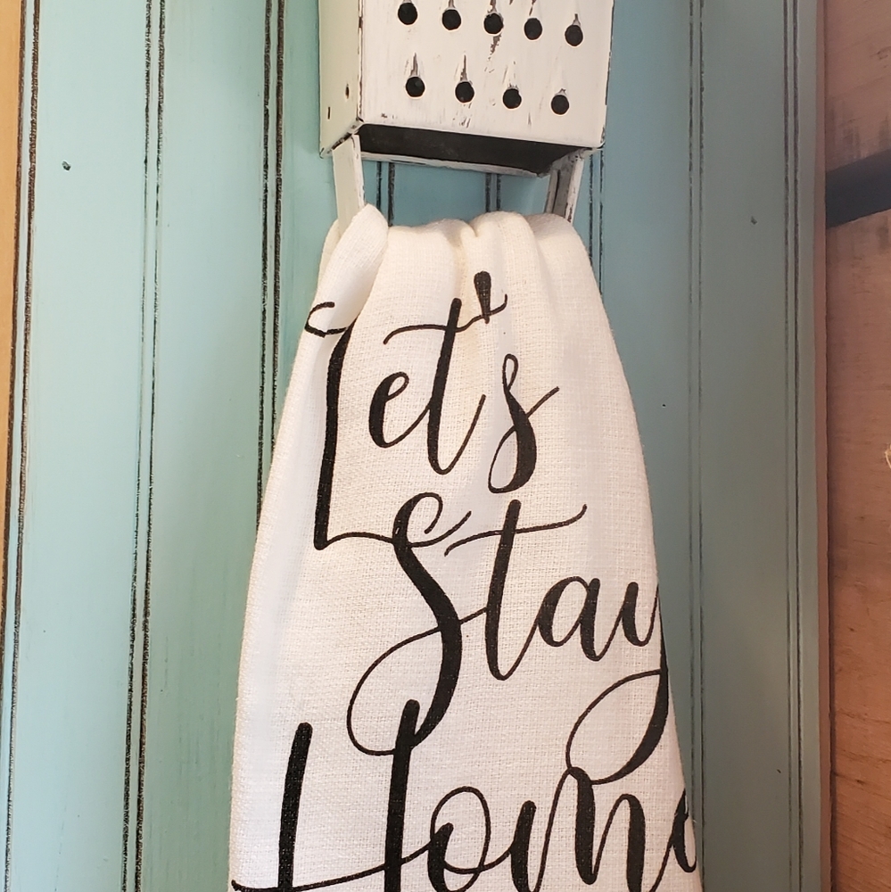 Cheese grater towel holder